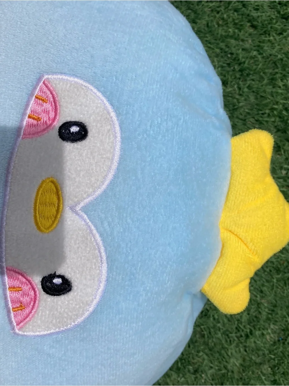 Blue Plush Penguin Pillow - Soft Decorative Cushion